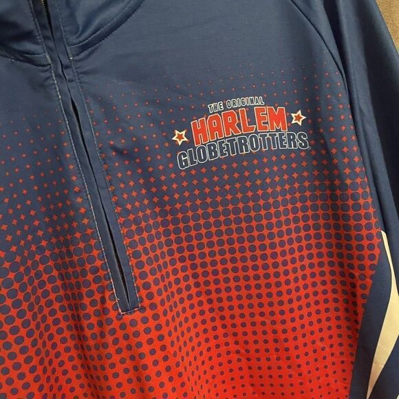 NWT Harlem Globetrotters 1/4 Zip Warm Up Pullover Jacket Champion XXL 2XL - Picture 3 of 8